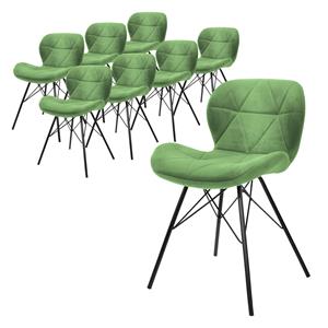 ML-Design Set van 8 eetkamerstoelen Dane velvet | 