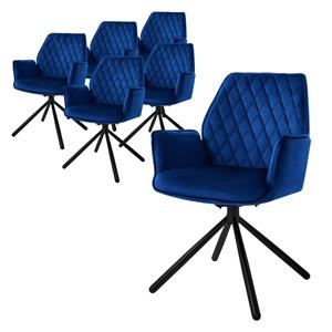 ML-Design Set van 6 eetkamerstoelen Hale velvet | 