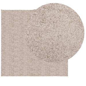 vidaXL Vloerkleed shaggy hoogpolig modern 120x120 cm beige