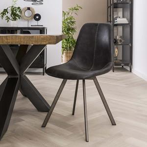 LifestyleFurn Eetkamerstoel Celia PU - Zwart