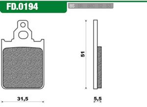 Newfren Schijfremblok  fd0194 quartz/ital