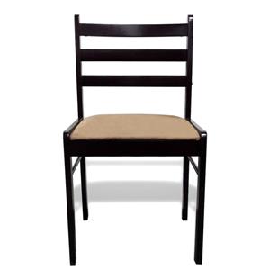 vidaXL Eetkamerstoelen 6 st massief hout en fluweel bruin