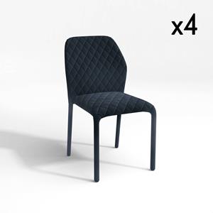 SIA Home Set van 4 eetkamerstoelen Otto velvet stapelbaar | 