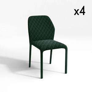 SIA Home Set van 4 eetkamerstoelen Otto velvet stapelbaar | 