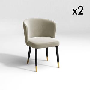 SIA Home Set van 2 eetkamerstoelen Nils velvet | 