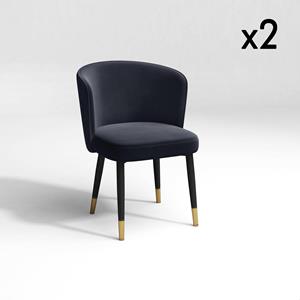 SIA Home Set van 2 eetkamerstoelen Nils velvet | 