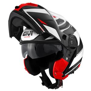 GIVI X.21 EVO F Number, Systeemhelm, Zwart-Wit-Rood