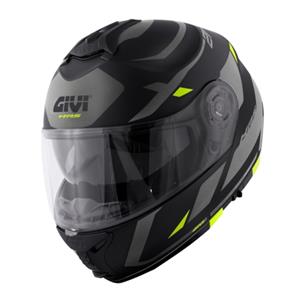 GIVI X.21 EVO F Number Mat, Systeemhelm, Zwart-Titanium-Geel