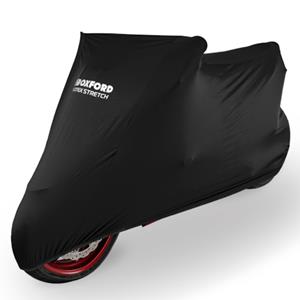 OXFORD Protex Stretch Indoor Cover, Beschermhoezen motorfiets, Zwart S