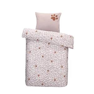Comfort dekbedovertrek Yf - wit/roze - 140x200 cm