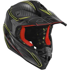 GIVI H60.1 Effect Mat, Motocrosshelm, Zwart-Fluo Geel