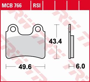 TRW Remblokken, en remschoenen voor de moto, MCB766RSI Sinter competitie offroad
