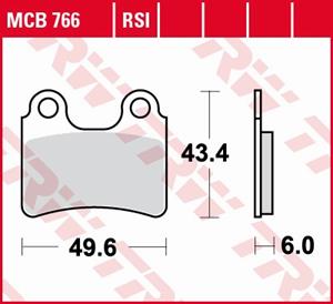 Bremsbelagsatz, Scheibenbremse TRW MCB766RSI