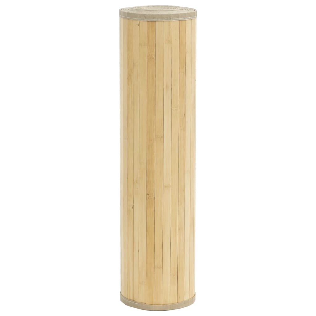 vidaXL Vloerkleed rechthoekig 60x100 cm bamboe lichtnaturel