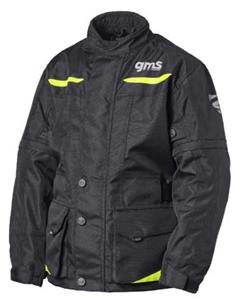 GMS Gear WP Junior, Kinder motorjas, Zwart Fluogeel