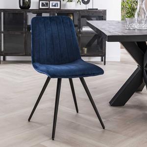 LifestyleFurn Eetkamerstoel Cora Velvet - Blauw