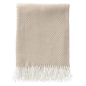 Dutch Decor Plaid 140x180 cm - JOSEFIEN - zigzag patroon - beige