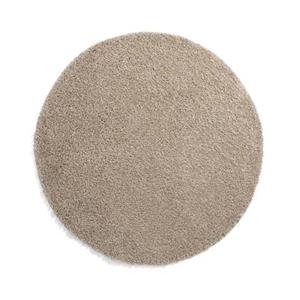 Tapeso Rond hoogpolig vloerkleed shaggy Trend effen - champagne - 80