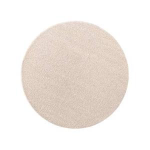 Tapeso Rond effen vloerkleed Qualis - crème - 120 cm rond
