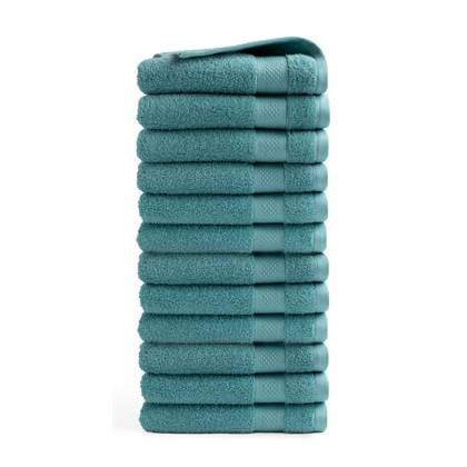 DoubleDry Handdoek Hotel Collectie - 12 stuks - 50x100 - denim blauw