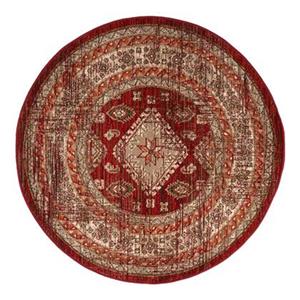 Interieur05 Vloerkleed Vintage Aila Rood|oranje Rond 190cm