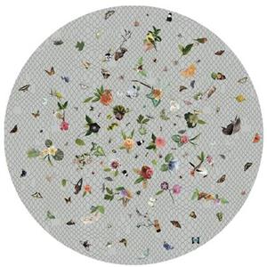Moooi Carpets Garden of Eden Round Netting vloerkleed 350 wol grijs