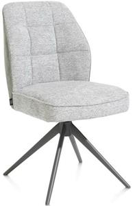 Bell eetkamerstoel - graphiet frame - draaibaar - pocket - combi Calabria / Vada - olijf