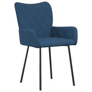 vidaXL Eetkamerstoelen 2 st stof blauw