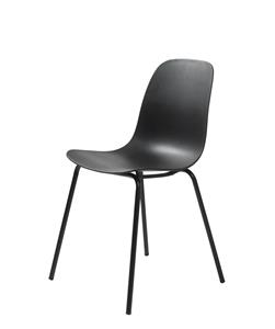 Giga Meubel Giga Living - Eetkamerstoel Zwart Metaal - Zithoogte 47cm - Whitby