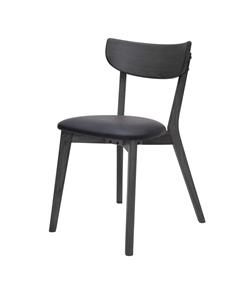 Giga Meubel Giga Living - Eetkamerstoel Zwart Eikenhout - Zithoogte 48,5cm - Pero