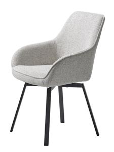 Giga Living Eetkamerstoel Alma Off White Melange Swivel - 