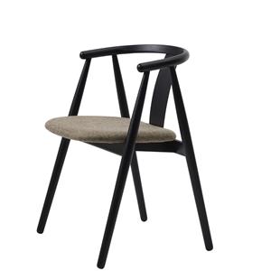 Giga Living Eetkamerstoel Relate Zwart Latte Eiken - 
