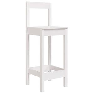 vidaXL Barstoelen 2 st 40x41,5x112 cm massief grenenhout wit