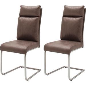 MCA furniture Vrijdragende stoel Pia Stoel belastbaar tot 120 kg, kussen-look (set, 2 stuks)