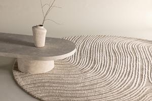 Nohr Rond Vloerkleed Memorie 200cm - Beige