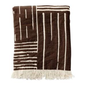 Dutch Decor Plaid Stefano - Bruin - Katoen - 180x140x0cm (BxHxD)