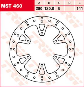 TRW Remschijf, voor de moto, MST460