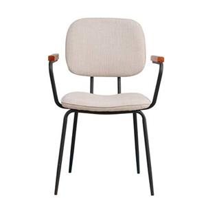 Bronx71 Scandinavische eetkamerstoel Oskar beige gerecyclede stof
