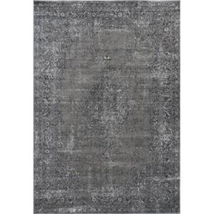 Interieur05 Vintage vloerkleed Ornament grijs|beige met franjes 160x230cm