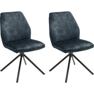 MCA furniture Eetkamerstoel OTTAWA Vintage suède-look met opstaande naad, stoel belastbaar tot 120 kg (set, 2 stuks)