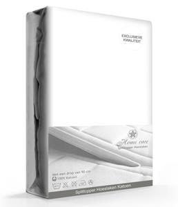 Home Care Splittopper hoeslaken Cotton Wit-180 x 210 cm