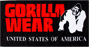 Gorilla Wear Classic Gym Towel - handdoek - Zwart/Rood