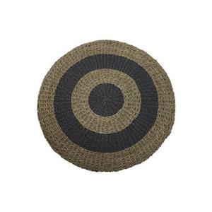 HSM Collection Vloerkleed - ø100 - raffia|zeegras - naturel|grijs
