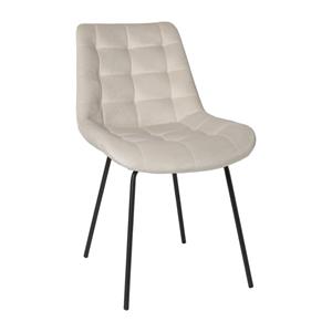Xenos Eetkamerstoel velvet - beige - 79x50x44 cm