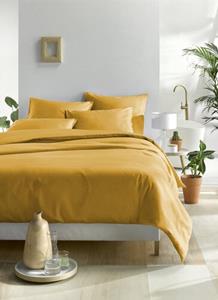 De Witte Lietaer dekbedovertrek Olivia Golden Yellow 200x200/220
