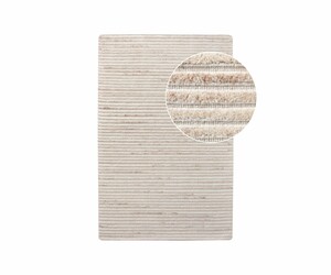 QUVIO Wollen vloerkleed - 160x230 cm - Wol - Ivoor