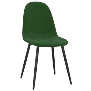 vidaXL Eetkamerstoelen 2 st fluweel donkergroen