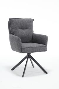 Artistiq Living Artistiq Draaibare Eetkamerstoel Destinie Structuurstof - Antraciet