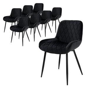 ML-Design Set van 8 eetkamerstoelen Remy velvet | 