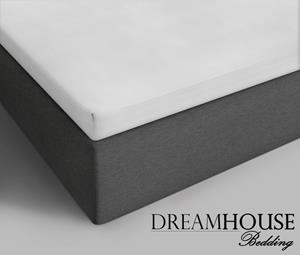Dreamhouse Topper Hoeslaken Katoen Wit-160 x 220 cm